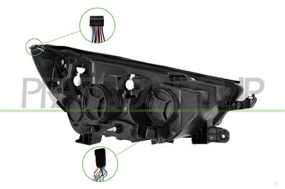 PHARE GAUCHE H7+HB3 ELECTRIQUE AVEC MOTEUR-AVEC FEU DE JOUR-LED