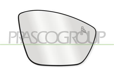 VERRE DE RETROVISEUR DROIT-CHAUFFANT-AVEC BLIS-CONVEX