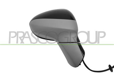 ESPEJO DERECHO-ELECTRICO-IMPRIMADO-TERMICO-CUERPO NEGRO-BRILLANT-CONVEXO-5 PINES
