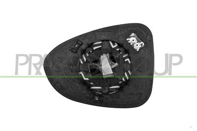 MIRROR GLASS BASE RIGHT-HEATED-CONVEX