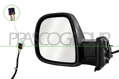 ESPEJO IZQUIERDO-ELECTRICO-NEGRO-TERMICO-CONVEXO-5 PINES
