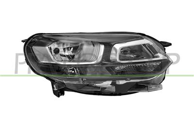 PROIETTORE DESTRO H1+H7-ELETTRICO-CON MOTORE-NERO