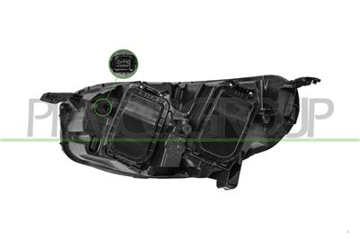 PROIETTORE DESTRO H1+H7-ELETTRICO-CON MOTORE-NERO