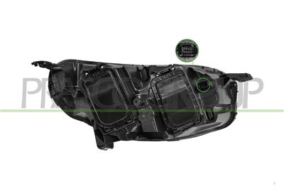 OPTICA IZQUIERDA H1+H7-ELECTRICA-CON MOTOR-NEGRA