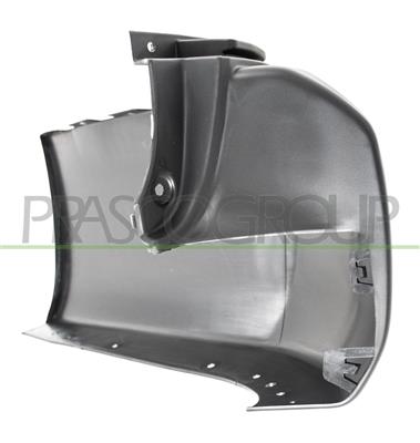 REAR BUMPER END CUP RIGHT-BLACK-TEXTURED FINISH-WITH PARK ASSIST CUTTING MARK-LONG WHEEL BASE