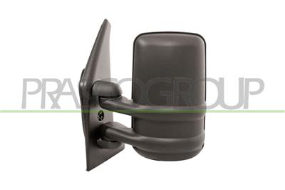 ESPEJO IZQUIERDO-MANUAL-NEGRO-CONVEXO/CROMADO-BRAZO CORTO