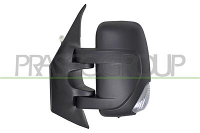 DOOR MIRROR LEFT-ELECTRIC-BLACK-HEATED-WITH LAMP-CONVEX