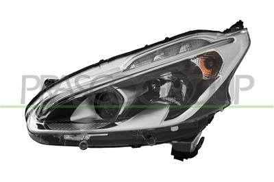 SCHEINWERFER LINKS H7+H7+PY21W-OHNE LWR-MIT MOTOR-MIT TAGFAHRLICHT-SCHWARZ-LED
