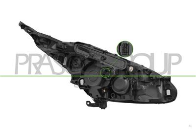 SCHEINWERFER LINKS H7+H7+PY21W-OHNE LWR-MIT MOTOR-MIT TAGFAHRLICHT-SCHWARZ-LED