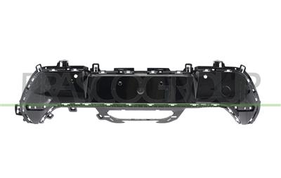 REAR BUMPER MOLDING-CENTRE-BLACK-GLOSSY-WITH PDC+SENSOR HOLDERS
