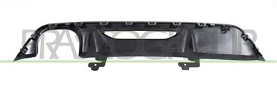 REAR BUMPER SPOILER-BLACK-GLOSSY-WITH DOUBLE EXHAUST ON THE RIGHT
