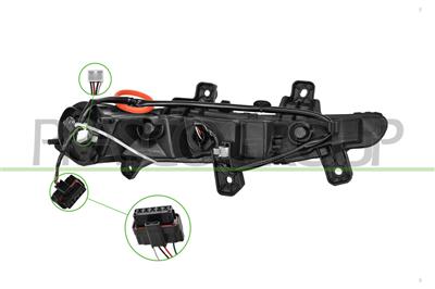 LUZ DIURNA IZQUIERDA-CON REGULADOR AUTOMATICO DE OPTICA-LED-MONTAJE VALEO