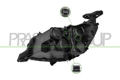 HEADLAMP RIGHT H9+H18-ELECTRIC-WITH MOTOR-WITHOUT DAY RUNNING LIGHT-VALEO TYPE