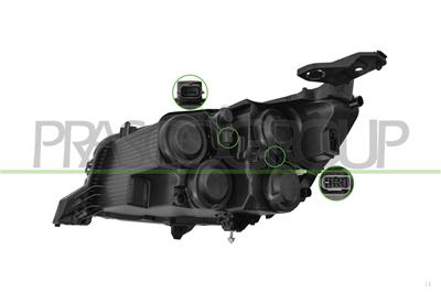 PROIETTORE DESTRO H9+H18-ELETTRICO-CON MOTORE-CON LUCE DIURNA-VERSIONE VALEO