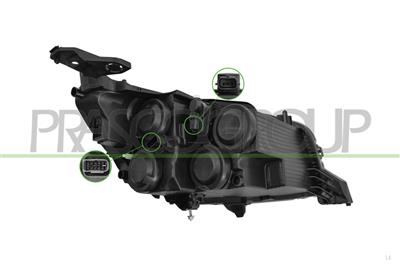 PROIETTORE SINISTRO H9+H18-ELETTRICO-CON MOTORE-CON LUCE DIURNA-VERSIONE VALEO
