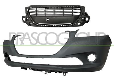 FRONT BUMPER-PRIMED-WITH BLACK GRILL