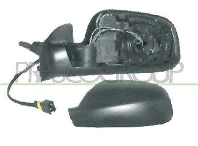 DOOR MIRROR LEFT-ELECTRIC-HEATED-PRIMED