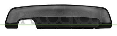 REAR BUMPER SPOILER-BLACK-WITH LEFT DOUBLE HOLE FOR EXHAUST-WITH PDC CUTTING MARKS MOD. 5 DOOR