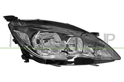 OPTICA DERECHA H7+HB3 ELECTRICA-CON MOTOR-NEGRA