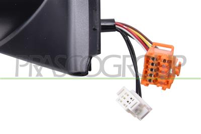 DOOR MIRROR RIGHT-ELECTRIC-HEATED-BLACK-WITH SENSOR-WITH LAMP-CONVEX-8 PINS