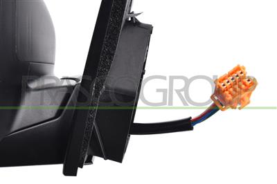 ESPEJO IZQUIERDO-ELECTRICO-NEGRO-TERMICO-CON PILOTO-CONVEXO-6 PINES