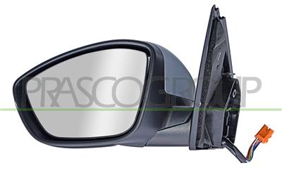 DOOR MIRROR LEFT-ELECTRIC-PRIMED-HEATED-FOLDABLE-WITH LAMP-WITH AMBIENT LIGHT-CONVEX