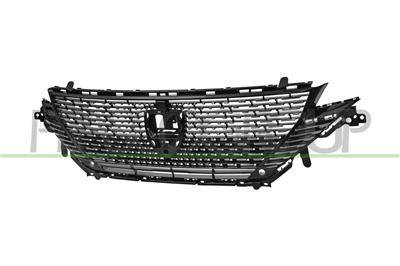 GRILLE DE CALANDRE-NOIRE-BRILLANTE-AVEC BORDS CHROMES-AVEC TROUS RADAR