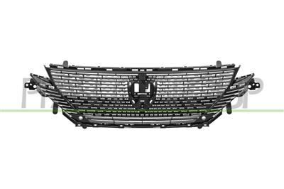 GRILLE DE CALANDRE-NOIRE-BRILLANTE-AVEC BORDS CHROMES-AVEC TROUS RADAR