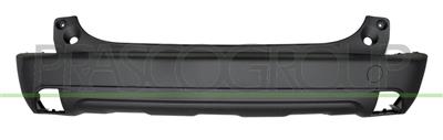 REAR BUMPER-BLACK-TEXTURED FINISH-WITH TOW HOOK COVER-WITH CUTTING MARKS FOR PDC