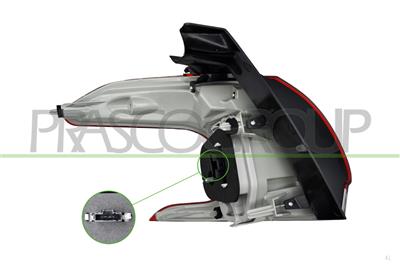 FANALE POSTERIORE DESTRO-CON PORTALAMPADA-ESTERNO-LED