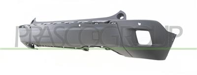 REAR BUMPER LOWER-BLACK-TEXTURED FINISH-WITH PDC AND PARK ASSIST HOLES+SENSOR HOLDERS