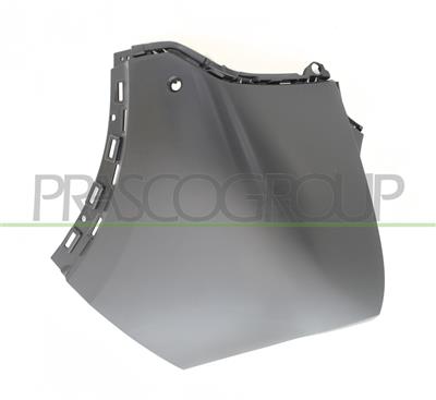 FRONT BUMPER END CUP-RIGHT-PRIMED-WITH PARK ASSIST HOLE+SENSOR HOLDERS