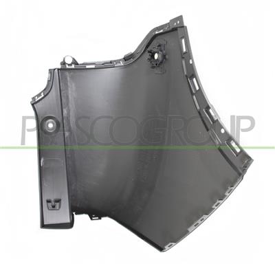 FRONT BUMPER END CUP-RIGHT-PRIMED-WITH PARK ASSIST HOLE+SENSOR HOLDERS