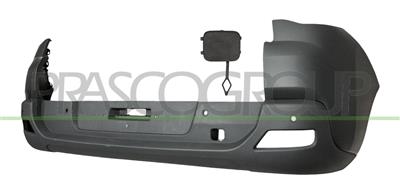 REAR BUMPER-PRIMED-WITH PDC-WITH TOW HOOK COVER
