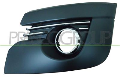 BUMPER GRILLE LEFT-BLACK-WITH FOG LAMP HOLES