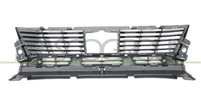 GRILLE DE PARE-CHOCS AVANT-CENTRALE-NOIRE-AVEC TROUS RADAR+SUPPORTS MOD. 18 >