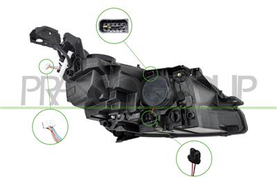 HEADLAMP LEFT H7+HB3 ELECTRIC-WITH MOTOR-WITH DAY RUNNING LIGHT-LED
