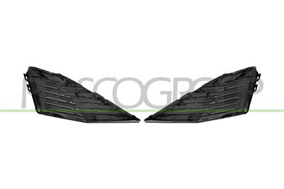 SET OF GRILLE MOLDINGS-WITHOUT PRIMER-(RIGHT+LEFT)