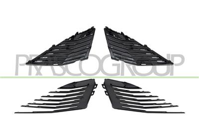 SET OF GRILLE MOLDINGS-WITHOUT PRIMER-(RIGHT+LEFT)