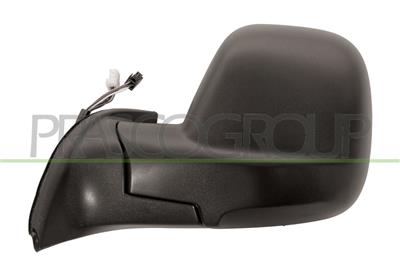 DOOR MIRROR LEFT-ELECTRIC-BLACK-HEATED-CONVEX-CHROME