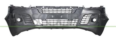 FRONT BUMPER-BLACK-TEXTURED FINISH-WITH FOG LAMP HOLES-WITH TOW HOOK COVER-WITH PDC AND PARK ASSIST+SENSOR HOLDERS-WITH OBSTACLE DETECTOR HOLE MOD. VAN