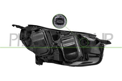 HEADLAMP LEFT H1+H7-ELECTRIC-WITH MOTOR