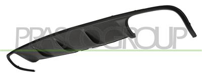 SPOILER PARAURTI POSTERIORE-NERO-GOFFRATO MOD. SPORT DESIGN S-TURBO S-(FINITURA-ACCIAIO)