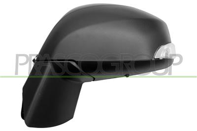 DOOR MIRROR LEFT-ELECTRIC-BLACK-HEATED-WITH SENSOR-WITH LAMP-ASPHERICAL-CHROME-7 PINS