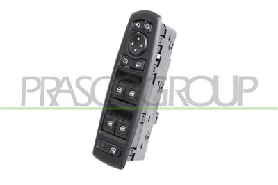 FRONT DOOR LEFT WINDOW REGULATOR PUSH-BUTTON PANEL-BLACK-4 SWITCHES-19 PINS