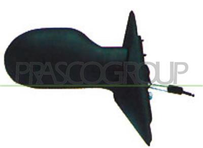 ESPEJO DERECHO ELECTRICO-NEGRO-TERMICO-CON SONDA-CONVEXO/CROMADO