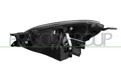 HEADLAMP RIGHT H4 ELECTRIC-WITHOUT MOTOR-BLACK
