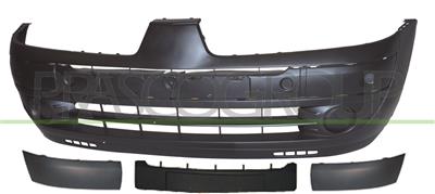 FRONT BUMPER-PRIMED-WITH MOLDINGS, PLATE HOLDER AND SPOILER