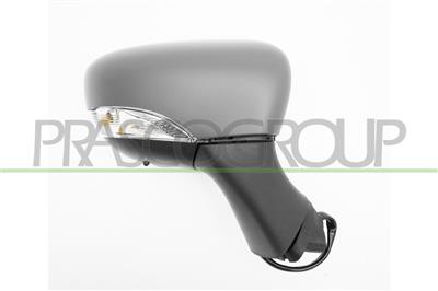 DOOR MIRROR RIGHT-ELECTRIC-HEATED-FOLDABLE-PRIMED-WITH SENSOR-WITH LAMP-CONVEX 12H11P