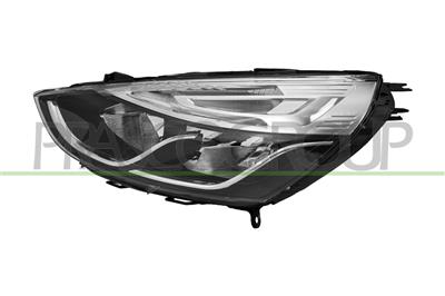HEADLAMP LEFT H1+H7-ELECTRIC-WITHOUT MOTOR-CHROME